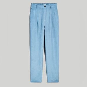 Madewell Petite Tailored Tapered Pant in Linen-Blend